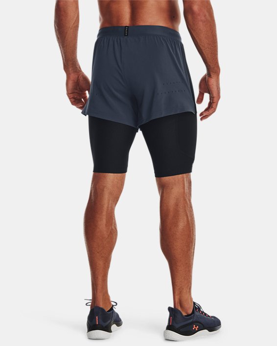 Men's UA RUSH™ SmartForm 2-in-1 Shorts, Gray, pdpMainDesktop image number 1